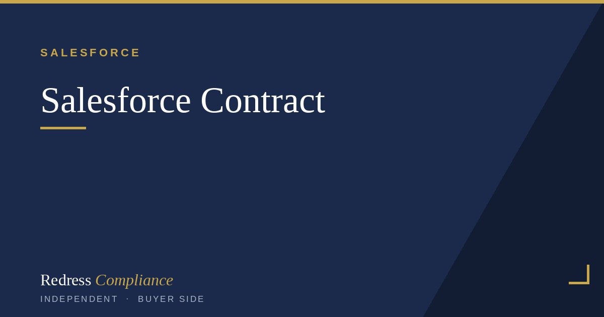Cover of the Salesforce 10 Contract Clauses white paper from Redress Compliance